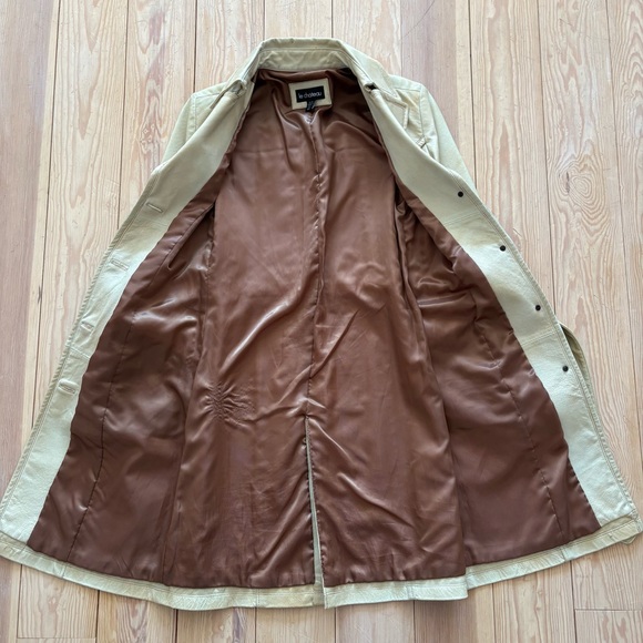 Vintage Le Chateau 70s Style Leather Trench Coat - Picture 3 of 16